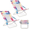image:imageGiantex 2Pack Folding Beach Chair Low Lawn Chairs with Padded Head Pillow Mesh Back Cup Holder and Armrests Portable Outdoor Lounge Chair for Camping Sunbathing Picnic FishingPink