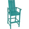 image:imageGiantex 52 Tall Adirondack Chair Set of 4 HDPE Outdoor Bar Stool with Ergonomic Backrest Armrests Footrest Fire Pit Chair All Weather Patio Bistro Chair for Yard Garden Lawn Chair TurquoiseTurquoise