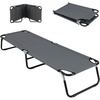 image:imageGiantex Folding Camping Cot for Adults Portable Sleeping Cot Bed with 600D Oxford Fabric Heavy Duty Frame 350Lbs Capacity 1Step Use Outdoor Lounge Chair for Sleepover Hiking Home amp Office BlueGrey
