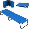 image:imageGiantex Folding Camping Cot for Adults Portable Sleeping Cot Bed with 600D Oxford Fabric Heavy Duty Frame 350Lbs Capacity 1Step Use Outdoor Lounge Chair for Sleepover Hiking Home amp Office BlueBlue