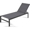 image:imageGiantex Patio Chaise Lounge Chair Outdoor Sunbathing Chair Lawn Reclining Lounger with 6 Adjustable Position Aluminium Frame Outside Tanning Chairs for DeckYard Pool Lounge Chairs 1 TurquoiseGrey
