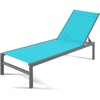image:imageGiantex Patio Chaise Lounge Chair Outdoor Sunbathing Chair Lawn Reclining Lounger with 6 Adjustable Position Aluminium Frame Outside Tanning Chairs for DeckYard Pool Lounge Chairs 1 TurquoiseTurquoise