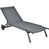 image:imageGiantex Patio Lounge Chairs for Pool Area Outdoor Chaise Lounger with 6 Adjustable Position Smooth Wheels and QuickDrying Fabric Lawn Recliner for Backyard Garden Sunbathing Chair 1 GrayGrey