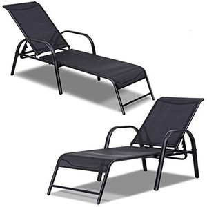 image:imageGiantex Outdoor Patio Chaise Lounge Chair Adjustable Lounge Chairs Patio Seating Furniture 5 Adjustable Positions Backyard Lawn Sling Chaise for Beach Yard Pool 12