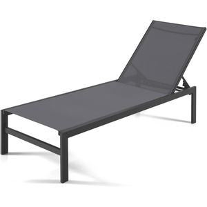 image:imageGiantex Patio Chaise Lounge Chair Outdoor Sunbathing Chair Lawn Reclining Lounger with 6 Adjustable Position Aluminium Frame Outside Tanning Chairs for DeckYard Pool Lounge Chairs 1 TurquoiseGrey