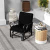 image:imageGiantex 2Pack Outdoor Glider Patio Rocking Chair with Thick Cushion Sturdy Metal Frame Curved Armrest Ergonomic Design SinglePerson Glider Chair for Garden Yard Porch Rocker BeigeBlack
