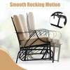 image:imageGiantex 2Pack Outdoor Glider Patio Rocking Chair with Thick Cushion Sturdy Metal Frame Curved Armrest Ergonomic Design SinglePerson Glider Chair for Garden Yard Porch Rocker BeigeBeige