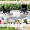 image:imageGiantex 2Pack Outdoor Glider Patio Rocking Chair with Thick Cushion Sturdy Metal Frame Curved Armrest Ergonomic Design SinglePerson Glider Chair for Garden Yard Porch Rocker BeigeBlack