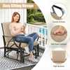 image:imageGiantex 2Pack Outdoor Glider Patio Rocking Chair with Thick Cushion Sturdy Metal Frame Curved Armrest Ergonomic Design SinglePerson Glider Chair for Garden Yard Porch Rocker BeigeBeige