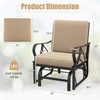image:imageGiantex 2Pack Outdoor Glider Patio Rocking Chair with Thick Cushion Sturdy Metal Frame Curved Armrest Ergonomic Design SinglePerson Glider Chair for Garden Yard Porch Rocker BeigeBeige