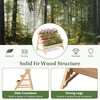 image:imageGiantex 3Tier Raised Garden Bed Wooden Vertical Planter Box with Storage Shelf 2 Hanging Hooks amp 3 Bed Liners AllWeather Freestanding Planter Elevated Raised Beds for Lawn Patio Natural