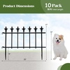image:imageGiantex 5 Panels Decorative Metal Garden Fence 9 FT No Dig Garden Border Fence with FleurdeLis Finials 17 H Heavy Duty Flower Bed Edging Fence Folding Landscape Fencing for Yard Pathway18 FT 10 Panels