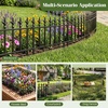 image:imageGiantex 5 Panels Decorative Metal Garden Fence 9 FT No Dig Garden Border Fence with FleurdeLis Finials 17 H Heavy Duty Flower Bed Edging Fence Folding Landscape Fencing for Yard Pathway18 FT 10 Panels
