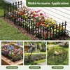 image:imageGiantex 5 Panels Decorative Metal Garden Fence 9 FT No Dig Garden Border Fence with FleurdeLis Finials 17 H Heavy Duty Flower Bed Edging Fence Folding Landscape Fencing for Yard Pathway9 FT 5 Panels