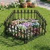 image:imageGiantex 5 Panels Decorative Metal Garden Fence 9 FT No Dig Garden Border Fence with FleurdeLis Finials 17 H Heavy Duty Flower Bed Edging Fence Folding Landscape Fencing for Yard Pathway9 FT 5 Panels