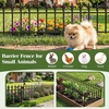 image:imageGiantex 5 Panels Decorative Metal Garden Fence 9 FT No Dig Garden Border Fence with FleurdeLis Finials 17 H Heavy Duty Flower Bed Edging Fence Folding Landscape Fencing for Yard Pathway18 FT 10 Panels