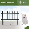 image:imageGiantex 5 Panels Decorative Metal Garden Fence 9 FT No Dig Garden Border Fence with FleurdeLis Finials 17 H Heavy Duty Flower Bed Edging Fence Folding Landscape Fencing for Yard Pathway9 FT 5 Panels