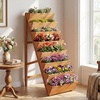 image:imageGiantex 5Tier Wooden Vertical Raised Garden Bed with Legs Set 2 Tiered Plant Box for Herbs Garden Vegetables Fruits Indoor Outdoor Freestanding Planter Stand Flower Rack for Patio Balcony amp Yard1