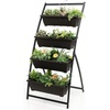 image:imageGiantex 5Tier Wooden Vertical Raised Garden Bed with Legs Set 2 Tiered Plant Box for Herbs Garden Vegetables Fruits Indoor Outdoor Freestanding Planter Stand Flower Rack for Patio Balcony amp Yard1