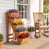 image:imageGiantex 5Tier Wooden Vertical Raised Garden Bed with Legs Set 2 Tiered Plant Box for Herbs Garden Vegetables Fruits Indoor Outdoor Freestanding Planter Stand Flower Rack for Patio Balcony amp Yard2