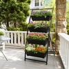 image:imageGiantex 5Tier Wooden Vertical Raised Garden Bed with Legs Set 2 Tiered Plant Box for Herbs Garden Vegetables Fruits Indoor Outdoor Freestanding Planter Stand Flower Rack for Patio Balcony amp Yard2