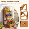image:imageGiantex 5Tier Wooden Vertical Raised Garden Bed with Legs Set 2 Tiered Plant Box for Herbs Garden Vegetables Fruits Indoor Outdoor Freestanding Planter Stand Flower Rack for Patio Balcony amp Yard2