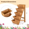 image:imageGiantex 5Tier Wooden Vertical Raised Garden Bed with Legs Set 2 Tiered Plant Box for Herbs Garden Vegetables Fruits Indoor Outdoor Freestanding Planter Stand Flower Rack for Patio Balcony amp Yard1