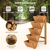 image:imageGiantex 5Tier Wooden Vertical Raised Garden Bed with Legs Set 2 Tiered Plant Box for Herbs Garden Vegetables Fruits Indoor Outdoor Freestanding Planter Stand Flower Rack for Patio Balcony amp Yard1