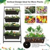image:imageGiantex 5Tier Wooden Vertical Raised Garden Bed with Legs Set 2 Tiered Plant Box for Herbs Garden Vegetables Fruits Indoor Outdoor Freestanding Planter Stand Flower Rack for Patio Balcony amp Yard1