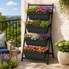 image:imageGiantex 5Tier Wooden Vertical Raised Garden Bed with Legs Set 2 Tiered Plant Box for Herbs Garden Vegetables Fruits Indoor Outdoor Freestanding Planter Stand Flower Rack for Patio Balcony amp Yard1