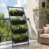 image:imageGiantex 5Tier Wooden Vertical Raised Garden Bed with Legs Set 2 Tiered Plant Box for Herbs Garden Vegetables Fruits Indoor Outdoor Freestanding Planter Stand Flower Rack for Patio Balcony amp Yard2