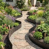 image:imageGiantex 70 Pcs Garden Landscape Edging Border 345 FT Flexible Plastic Lawn Edging with Interlocking Panels Garden Border Edging for Flower Beds Tree Rings Pathways amp Backyard Easy DIY No Stakes