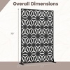 image:imageGiantex 72H x 48W Metal Privacy Screen 2 Panels Freestanding Outdoor Privacy Fence Panel with Stable Legs Decorative Metal Screen Divider for Patio Balcony Garden Starburst PatternBlackStarburst