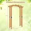 image:imageGiantex 85 Garden Arch Trellis Wood Garden Arbor with Flat Top for Climbing Plants Roses amp Vines Outdoor Wooden Wedding Arch for Ceremony Backyard Lawn Patio Garden Entrance DecorationHoney Brown