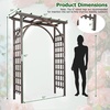 image:imageGiantex 85 Garden Arch Trellis Wood Garden Arbor with Flat Top for Climbing Plants Roses amp Vines Outdoor Wooden Wedding Arch for Ceremony Backyard Lawn Patio Garden Entrance DecorationDark Brown