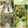 image:imageGiantex 85 Garden Arch Trellis Wood Garden Arbor with Flat Top for Climbing Plants Roses amp Vines Outdoor Wooden Wedding Arch for Ceremony Backyard Lawn Patio Garden Entrance DecorationWalnut Brown