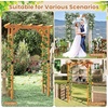 image:imageGiantex 85 Garden Arch Trellis Wood Garden Arbor with Flat Top for Climbing Plants Roses amp Vines Outdoor Wooden Wedding Arch for Ceremony Backyard Lawn Patio Garden Entrance DecorationHoney Brown
