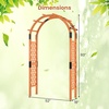 image:imageGiantex 85 Garden Arch Trellis Wood Garden Arbor with Flat Top for Climbing Plants Roses amp Vines Outdoor Wooden Wedding Arch for Ceremony Backyard Lawn Patio Garden Entrance DecorationWalnut Brown