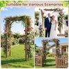image:imageGiantex 85 Garden Arch Trellis Wood Garden Arbor with Flat Top for Climbing Plants Roses amp Vines Outdoor Wooden Wedding Arch for Ceremony Backyard Lawn Patio Garden Entrance DecorationDark Brown