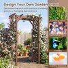 image:imageGiantex 85 Garden Arch Trellis Wood Garden Arbor with Flat Top for Climbing Plants Roses amp Vines Outdoor Wooden Wedding Arch for Ceremony Backyard Lawn Patio Garden Entrance DecorationDark Brown