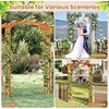 image:imageGiantex 85 Garden Arch Trellis Wood Garden Arbor with Flat Top for Climbing Plants Roses amp Vines Outdoor Wooden Wedding Arch for Ceremony Backyard Lawn Patio Garden Entrance DecorationHoney Brown