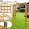 image:imageGiantex 85 Garden Arch Trellis Wood Garden Arbor with Flat Top for Climbing Plants Roses amp Vines Outdoor Wooden Wedding Arch for Ceremony Backyard Lawn Patio Garden Entrance DecorationHoney Brown