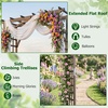 image:imageGiantex 85 Garden Arch Trellis Wood Garden Arbor with Flat Top for Climbing Plants Roses amp Vines Outdoor Wooden Wedding Arch for Ceremony Backyard Lawn Patio Garden Entrance DecorationDark Brown