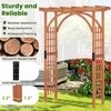 image:imageGiantex 85 Garden Arch Trellis Wood Garden Arbor with Flat Top for Climbing Plants Roses amp Vines Outdoor Wooden Wedding Arch for Ceremony Backyard Lawn Patio Garden Entrance DecorationWalnut Brown