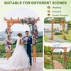 image:imageGiantex 85 Garden Arch Trellis Wood Garden Arbor with Flat Top for Climbing Plants Roses amp Vines Outdoor Wooden Wedding Arch for Ceremony Backyard Lawn Patio Garden Entrance DecorationWalnut Brown