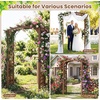image:imageGiantex 85 Garden Arch Trellis Wood Garden Arbor with Flat Top for Climbing Plants Roses amp Vines Outdoor Wooden Wedding Arch for Ceremony Backyard Lawn Patio Garden Entrance DecorationDark Brown