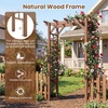 image:imageGiantex 85 Garden Arch Trellis Wood Garden Arbor with Flat Top for Climbing Plants Roses amp Vines Outdoor Wooden Wedding Arch for Ceremony Backyard Lawn Patio Garden Entrance DecorationDark Brown
