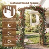 image:imageGiantex 85 Garden Arch Trellis Wood Garden Arbor with Flat Top for Climbing Plants Roses amp Vines Outdoor Wooden Wedding Arch for Ceremony Backyard Lawn Patio Garden Entrance DecorationDark Brown