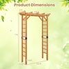 image:imageGiantex 85 Garden Arch Trellis Wood Garden Arbor with Flat Top for Climbing Plants Roses amp Vines Outdoor Wooden Wedding Arch for Ceremony Backyard Lawn Patio Garden Entrance DecorationHoney Brown