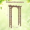 image:imageGiantex 85 Garden Arch Trellis Wood Garden Arbor with Flat Top for Climbing Plants Roses amp Vines Outdoor Wooden Wedding Arch for Ceremony Backyard Lawn Patio Garden Entrance DecorationDark Brown